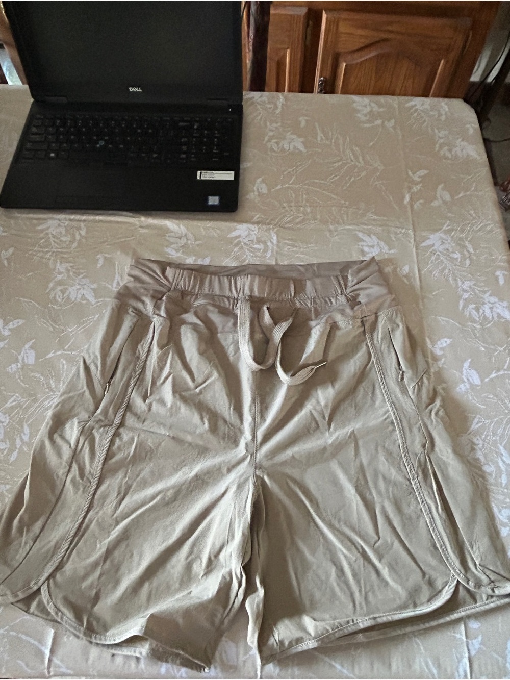Casual Drawstring Shorts in Light Khaki